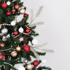 New 32" White and Brown Glittered Pine Artificial Christmas Spray Sprays, Picks & Branches