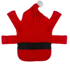 Hot 32" White and Red Santa Claus Dog Costume With a Hat - Size: S Costumes