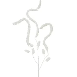 Clearance 52" White and Silver Glittered Weeping Christmas Pine Spray Sprays, Picks & Branches
