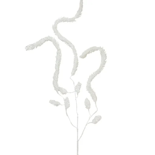 Clearance 52" White and Silver Glittered Weeping Christmas Pine Spray Sprays, Picks & Branches