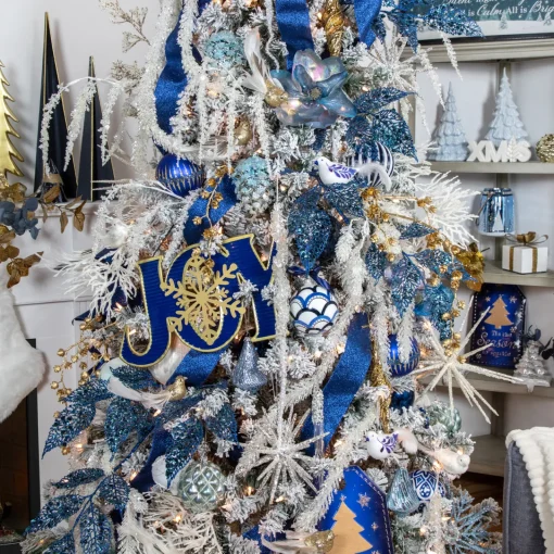 Clearance 52" White and Silver Glittered Weeping Christmas Pine Spray Sprays, Picks & Branches