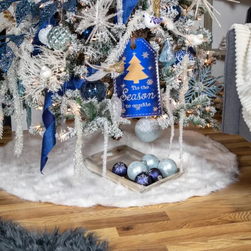 Clearance 52" White and Silver Glittered Weeping Christmas Pine Spray Sprays, Picks & Branches