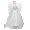 Discount 22" White and Silver Glitter Angel with Star Hanging Christmas Decoration Angels