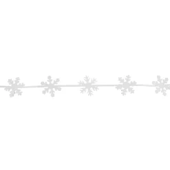 Best 4' White Felt Winter Snowflake Garland Pre Decorated