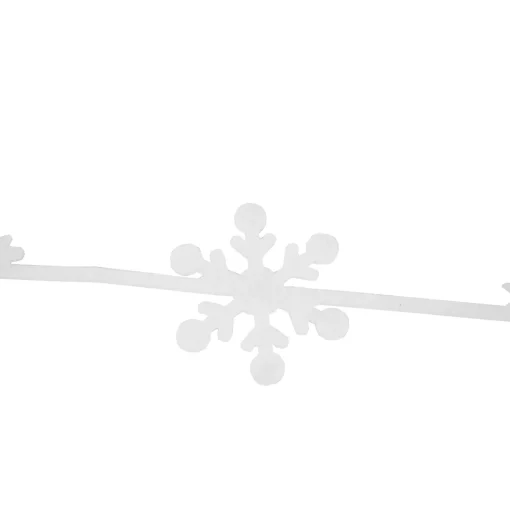 Best 4' White Felt Winter Snowflake Garland Pre Decorated