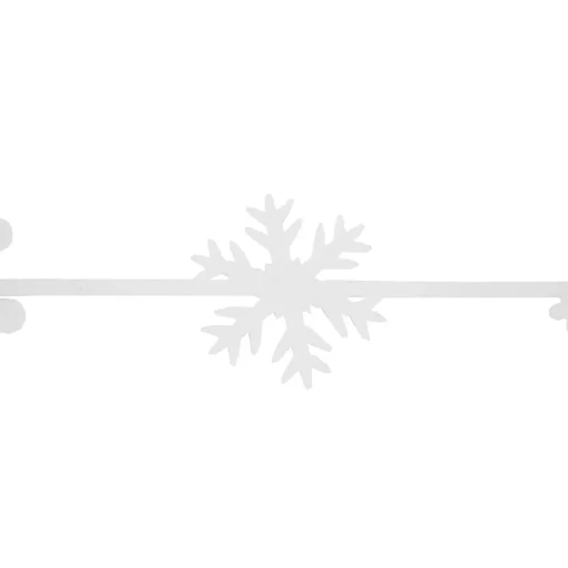 Best 4' White Felt Winter Snowflake Garland Pre Decorated