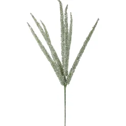 25" White Glittered Artificial Foxtail Christmas Spray Sprays, Picks & Branches