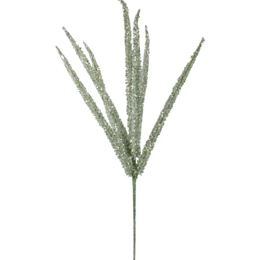 25" White Glittered Artificial Foxtail Christmas Spray Sprays, Picks & Branches