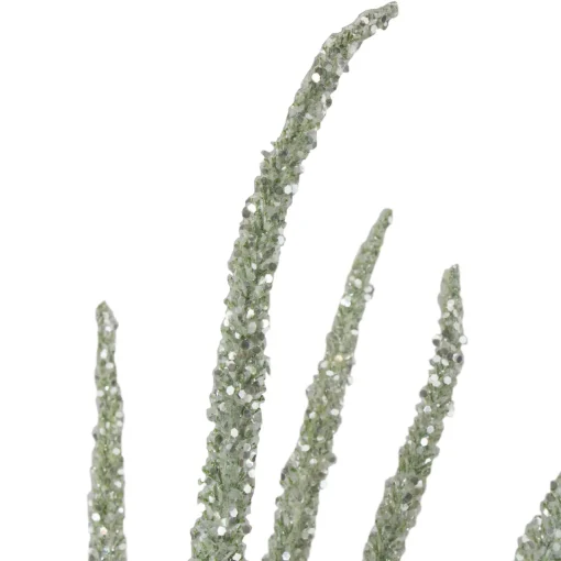 25" White Glittered Artificial Foxtail Christmas Spray Sprays, Picks & Branches