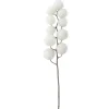Discount 24" White Glittered Pom Pom Artificial Christmas Spray Sprays, Picks & Branches