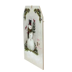 Clearance 11.75" White Hanging Snowman and Cardinal Advent Christmas Calendar Advent Calendars