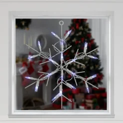 Best 13" White LED Lighted Snowflake Christmas Window Silhouette Window