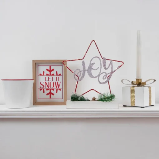 Hot 4.5" White Metal Gift Box Christmas Taper Candle Holder Candle Holders