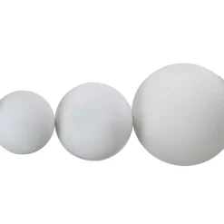 Clearance 6' White Shiny and Matte Shatterproof Ball Christmas Swag Unlit Swags