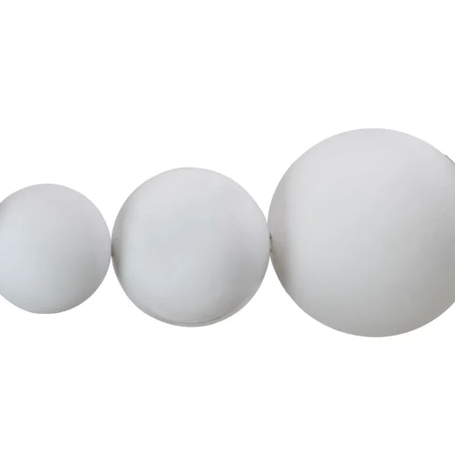 Clearance 6' White Shiny and Matte Shatterproof Ball Christmas Swag Unlit Swags