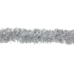 Clearance 12' x 3" Clear and White Snowblush Artificial Tinsel Christmas Garland - Unlit Colorful