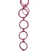 Outlet 5' x 1.75" Pink Sparkling Glitter Round Circle Chain Artificial Christmas Garland - Unlit Unlit
