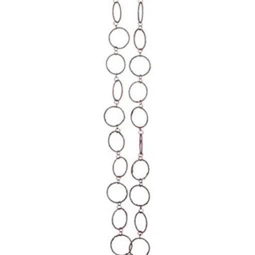 Outlet 5' x 1.75" Pink Sparkling Glitter Round Circle Chain Artificial Christmas Garland - Unlit Unlit