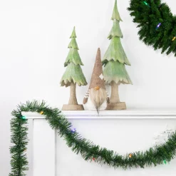 Outlet 18' x 3" Pre-Lit Pine Artificial Christmas Garland, Multicolor LED Lights Pre Lit