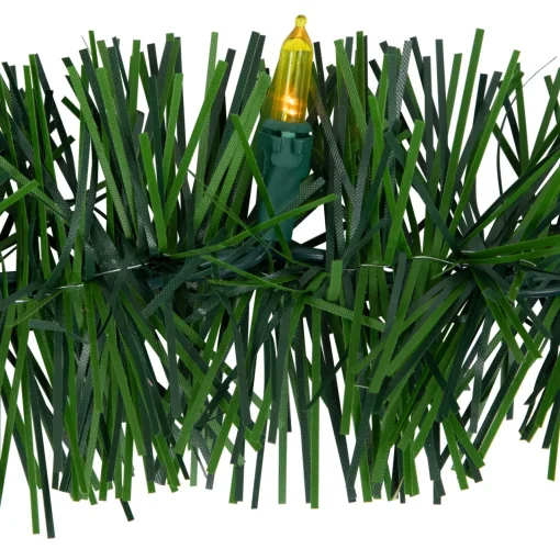Outlet 18' x 3" Pre-Lit Pine Artificial Christmas Garland, Multicolor LED Lights Pre Lit