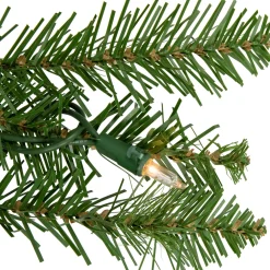New 9' x 10" Pre-Lit Rockwood Pine Artificial Christmas Garland, Clear Lights Pre Lit