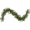 New 9' x 12 Pre-Lit Snowy Waterloo Pine Artificial Christmas Garland - Clear Lights Pre Lit