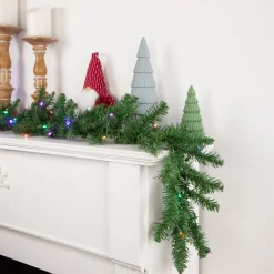 Outlet 9' x 12" Pre-Lit Winona Fir Artificial Christmas Garland, Multi LED Lights Pre Lit