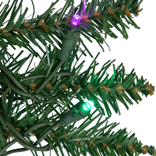 Outlet 9' x 12" Pre-Lit Winona Fir Artificial Christmas Garland, Multi LED Lights Pre Lit