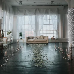 Discount 2' x 8' Pure White LED Wide Angle Net Style Column Wrap Christmas Lights, White Wire Net Lights