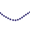 New 15' x 0.25" Shiny Sapphire Blue Beaded Artificial Christmas Garland - Unlit Beaded