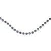 New 15' x 0.25" Shiny Sky Blue Beaded Artificial Christmas Garland - Unlit Beaded