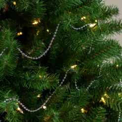 New 15' x 0.25" Shiny Sky Blue Beaded Artificial Christmas Garland - Unlit Beaded