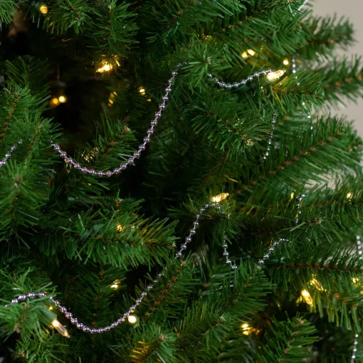 New 15' x 0.25" Shiny Sky Blue Beaded Artificial Christmas Garland - Unlit Beaded