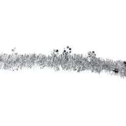 Clearance 50" x 2.75' Silver Snowflakes Tinsel Artificial Christmas Garland - Unlit Colorful