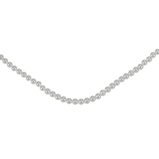 15' x .25" White Pearl Beaded Christmas Garland Beaded