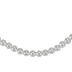 15' x .25" White Pearl Beaded Christmas Garland Beaded