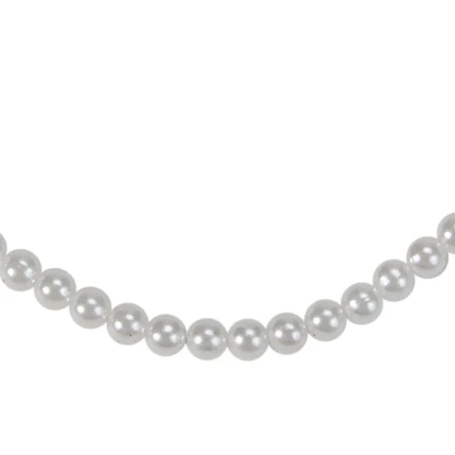 15' x .25" White Pearl Beaded Christmas Garland Beaded