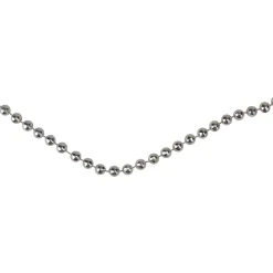Best 66' x 4mm Metallic Silver Beaded Artificial Christmas Garland - Unlit Beaded
