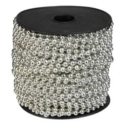 Best 66' x 4mm Metallic Silver Beaded Artificial Christmas Garland - Unlit Beaded
