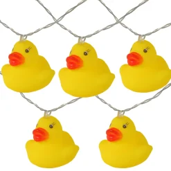 Outlet 10 Yellow Duck Novelty Light Set, 6-ft Clear Wire Novelty