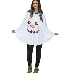 Clearance Adult One Size Snowman Christmas Poncho Costumes