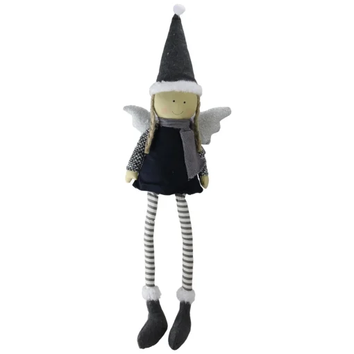 New Angel Girl with Dangling Striped Legs Christmas Figure - 26.5" Angels