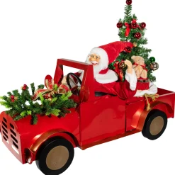 Hot Animated and Musical Santa Driving Vintage Truck Christmas Decoration - 36.5