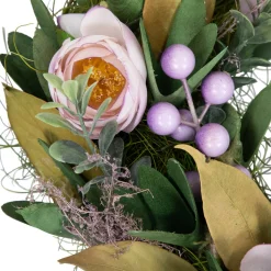Best Artificial Mixed Floral and Greenery Spring Wreath - 13