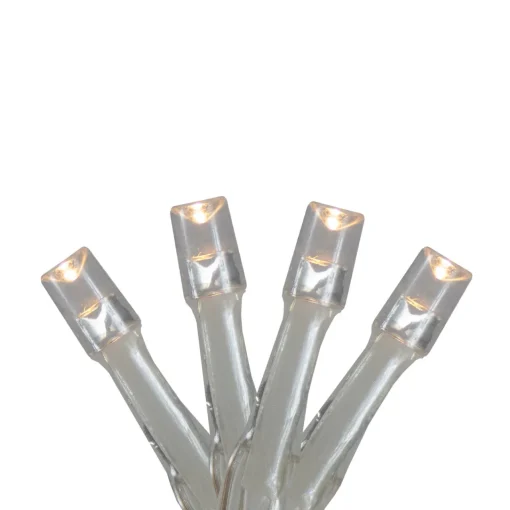 Online Battery Operated LED Christmas - Warm White - 5' Silver Wire - 15ct Battery Operated