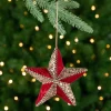 Online Beaded and Sequined 5-Point Star Christmas Ornament - 6" - Red Symbols