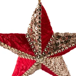 Online Beaded and Sequined 5-Point Star Christmas Ornament - 6