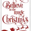 Hot Believe in the Magic of Christmas 15.5" x 19.5" Framed Christmas Wall Decor Sign Poster in a Natural Wooden Frame with UV Acrylic and Hangers Wall
