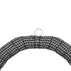 New Black and White Houndstooth and Berry Artificial Christmas Wreath - 24-Inch, Unlit Unlit