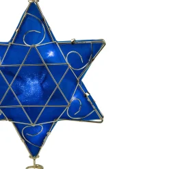Outlet Blue and Gold Colored Hanukkah Star LED Tree Topper 11.5" Stars